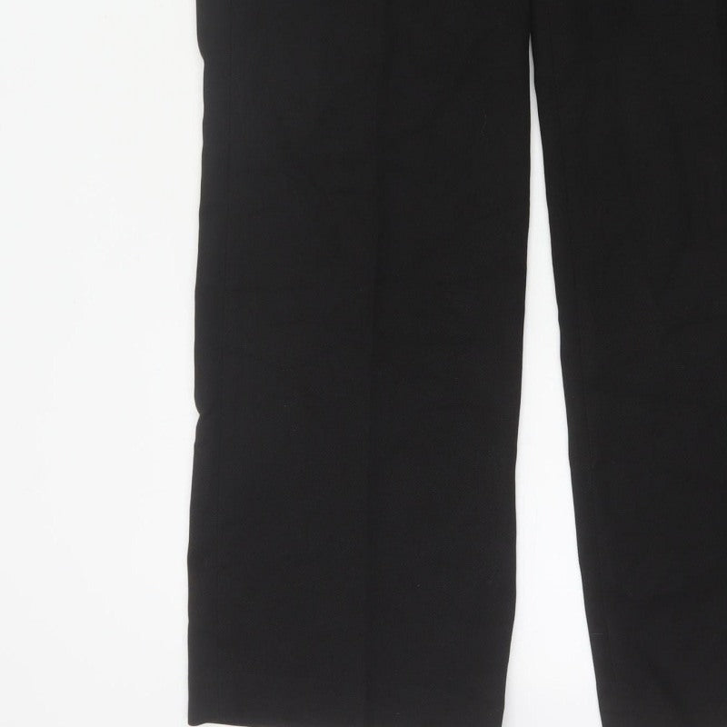 Next Women’s Black UK 12 Regular Tailored Straight Leg Dress Trousers