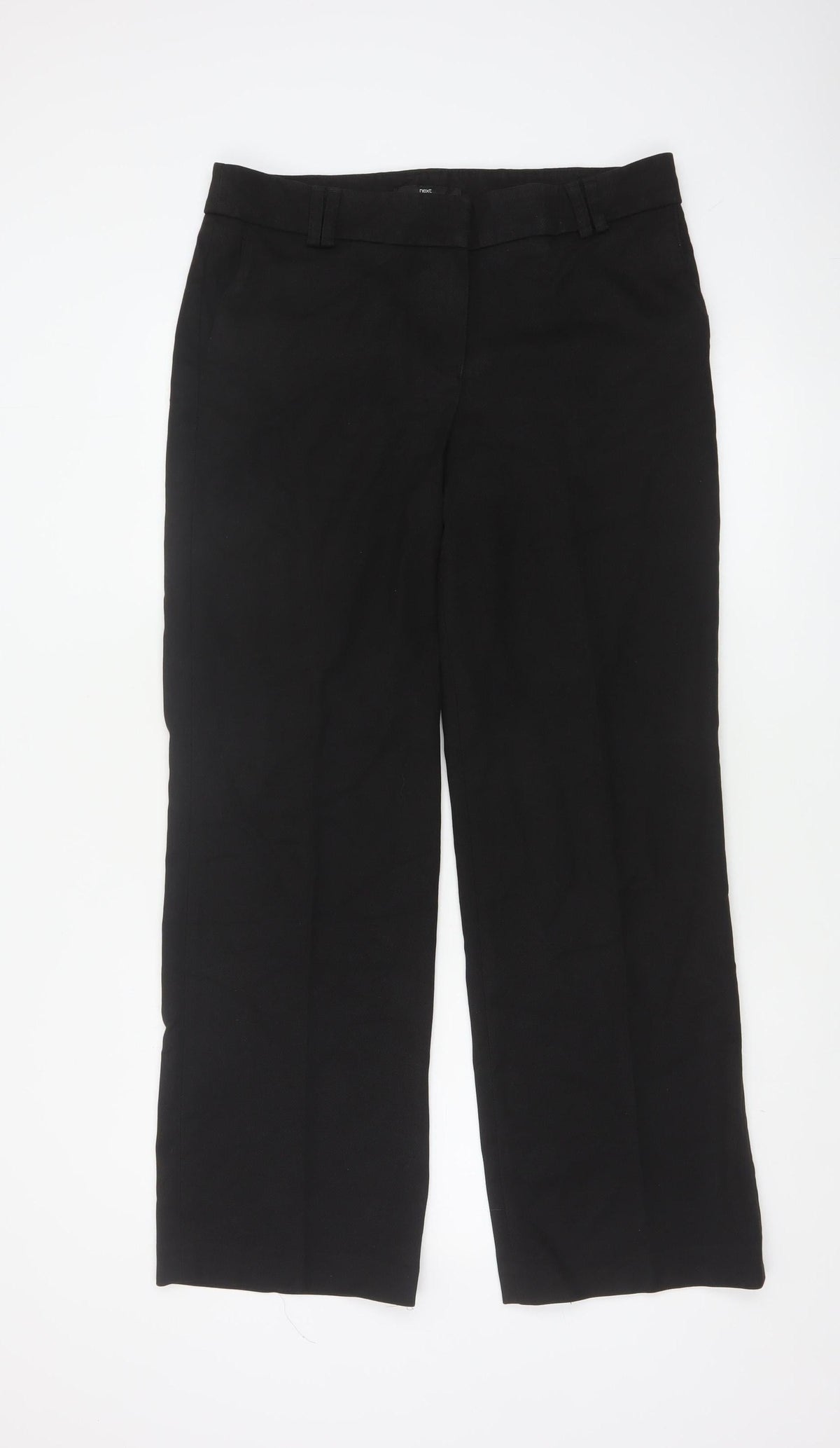 Next Women’s Black UK 12 Regular Tailored Straight Leg Dress Trousers