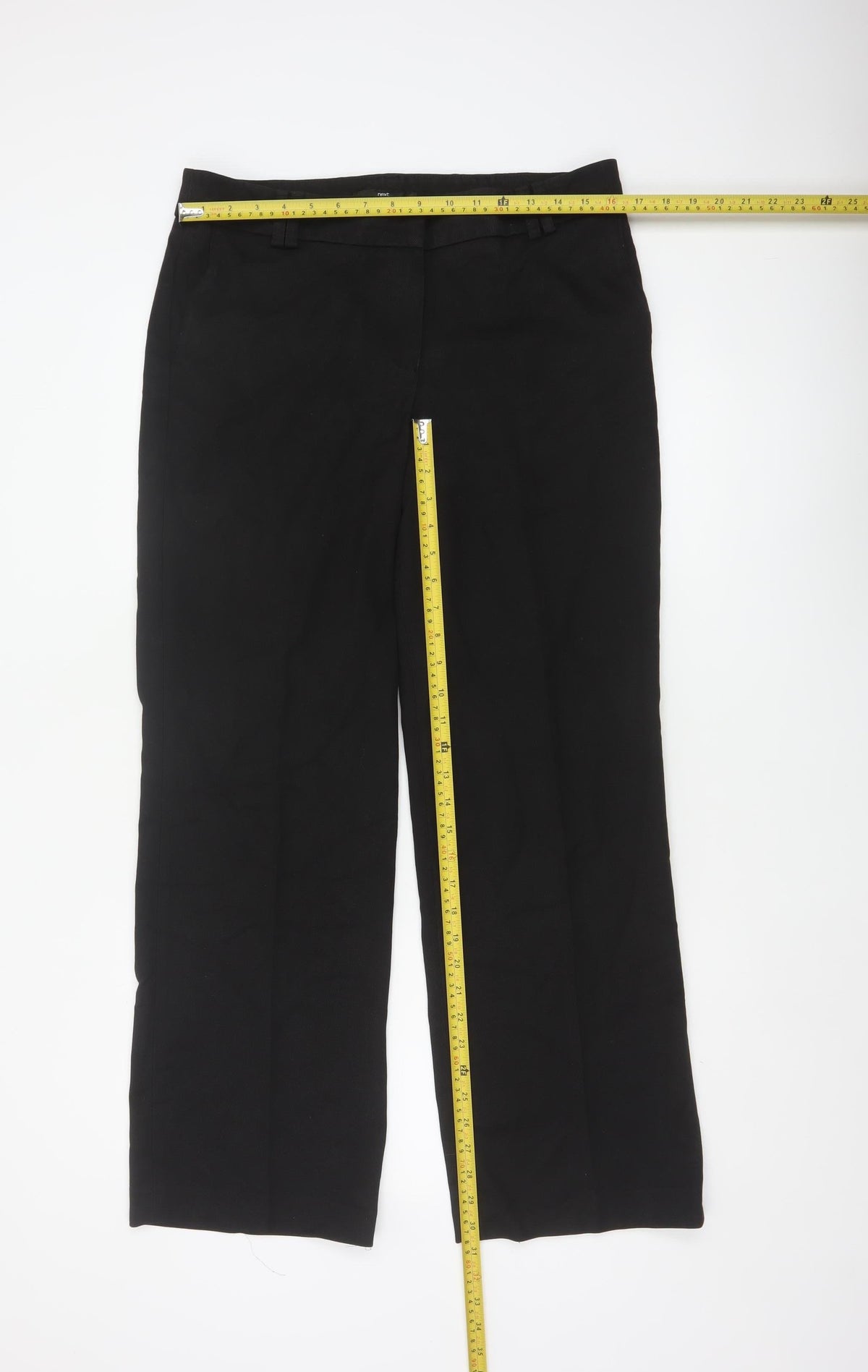 Next Women’s Black UK 12 Regular Tailored Straight Leg Dress Trousers
