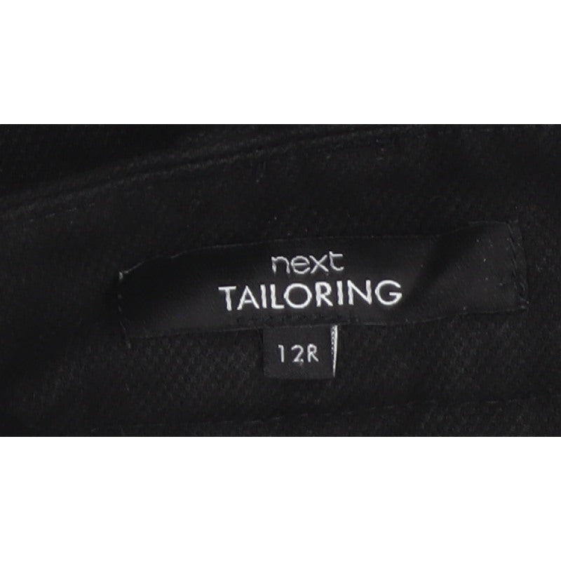 Next Women’s Black UK 12 Regular Tailored Straight Leg Dress Trousers