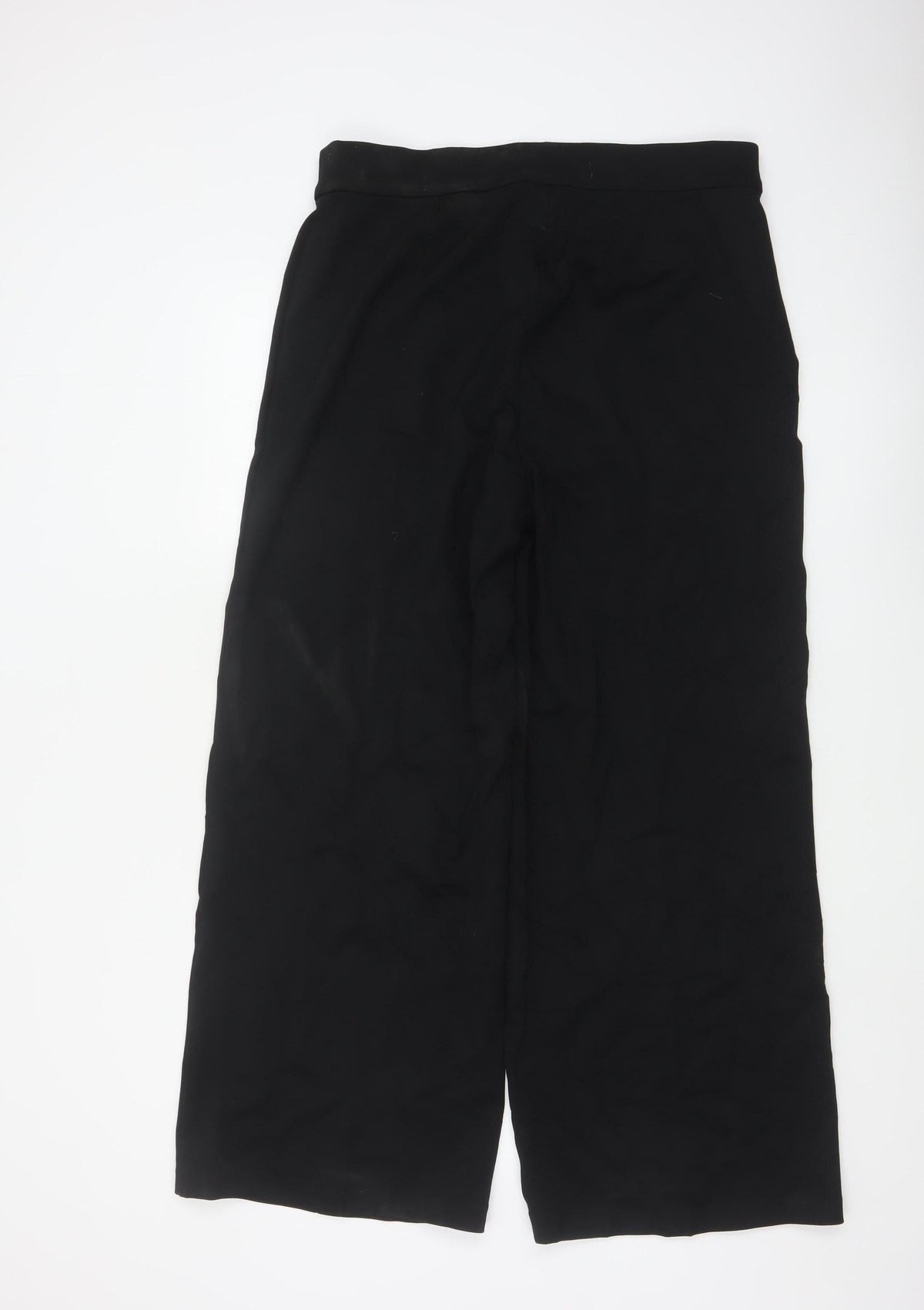 Marks & Spencer Women Black Size 16 High Rise Wide Leg Trousers