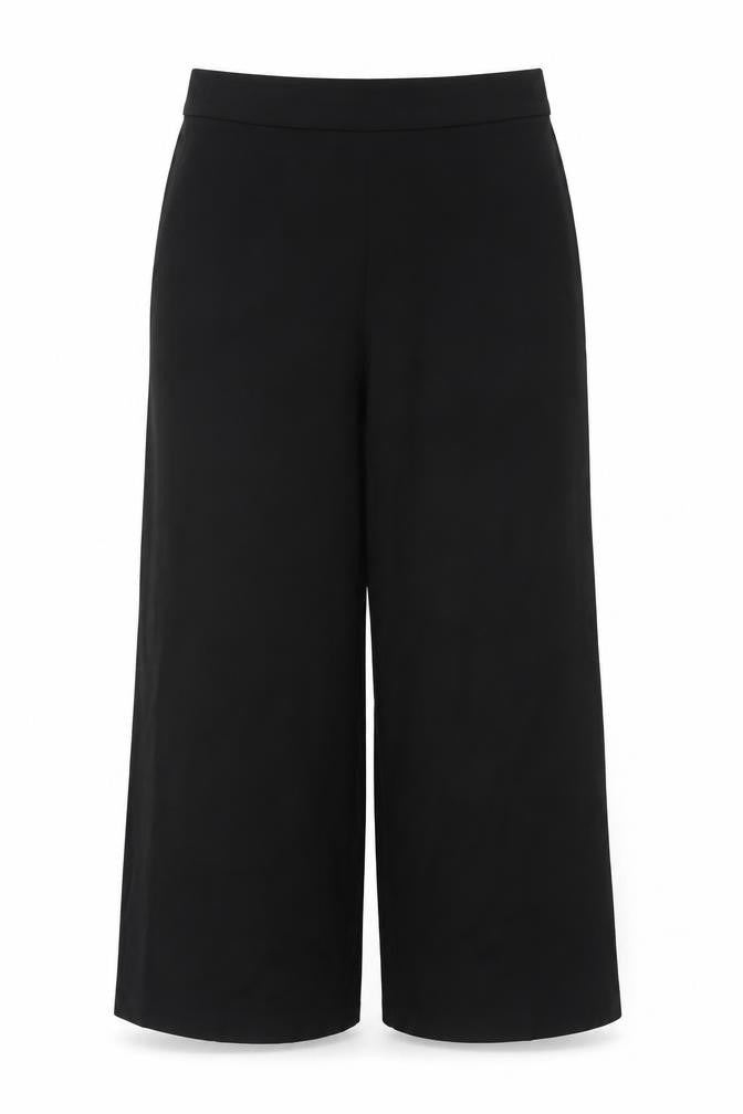 Marks & Spencer Women Black Size 16 High Rise Wide Leg Trousers