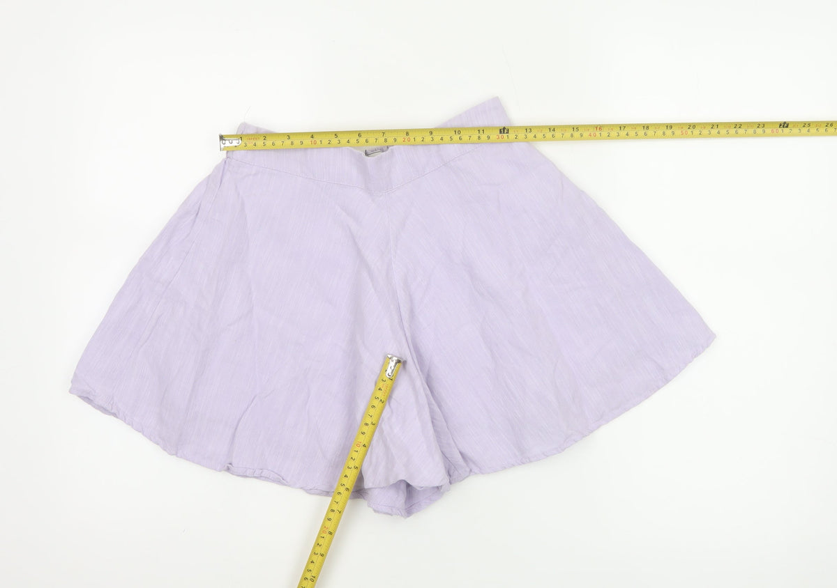 Jack Wills Women Purple Size 8 Relaxed Culotte Shorts
