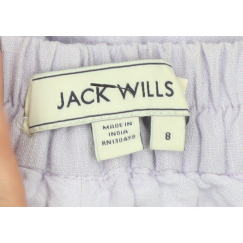 Jack Wills Women Purple Size 8 Relaxed Culotte Shorts