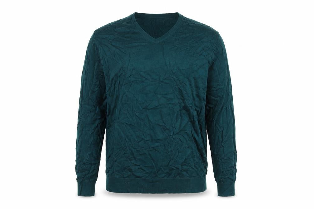 Autograph Men’s Green XL Merino Wool V-Neck Pullover Jumper