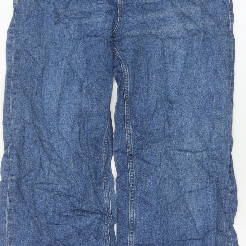 Marks and Spencer Women Blue UK 12 High Rise Wide-Leg Jeans