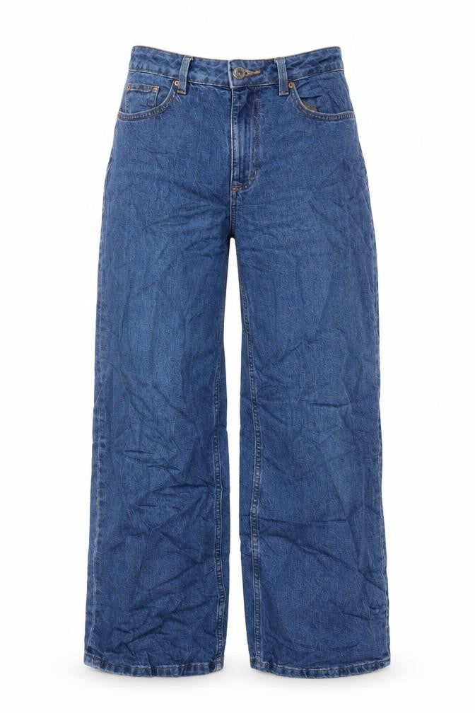 Marks and Spencer Women Blue UK 12 High Rise Wide-Leg Jeans