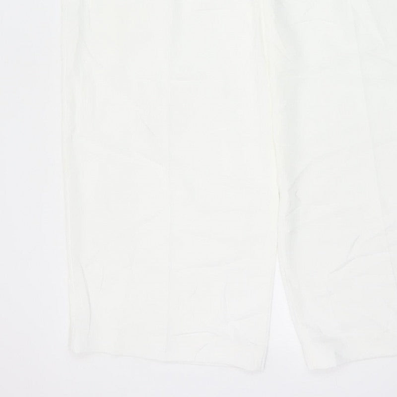 Marks and Spencer Womens White Size 20 Wide Leg Drawstring Trousers