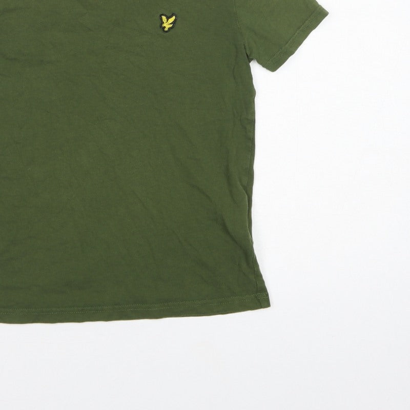 Lyle & Scott Boys Green 8-9 Years Basic Logo Crew Neck T-Shirt