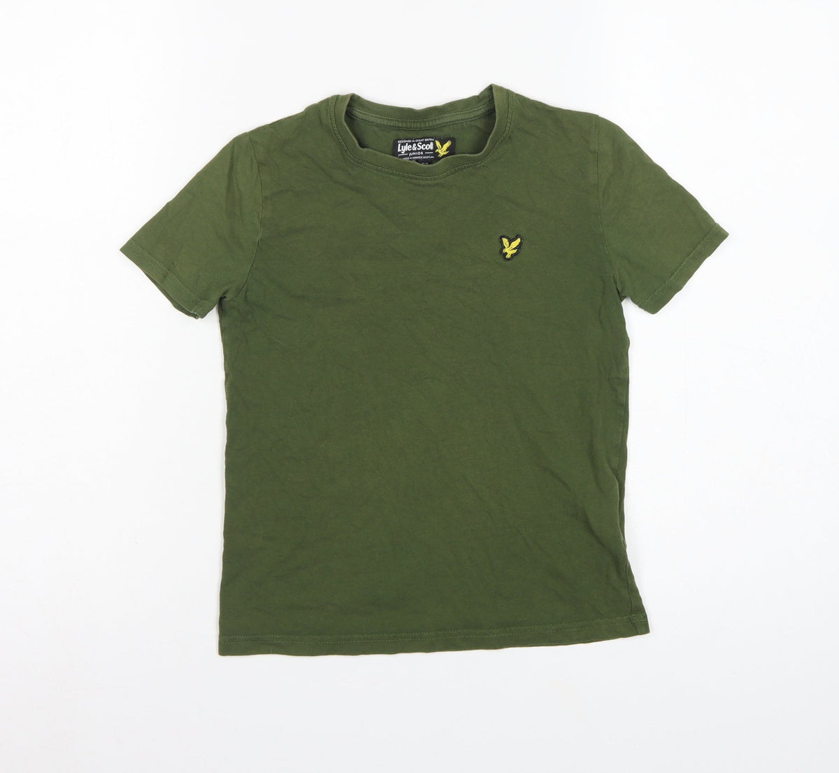 Lyle & Scott Boys Green 8-9 Years Basic Logo Crew Neck T-Shirt