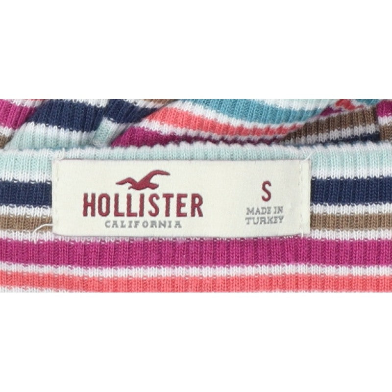 Hollister Women Multicoloured S Halter Fit & Flare Striped Dress