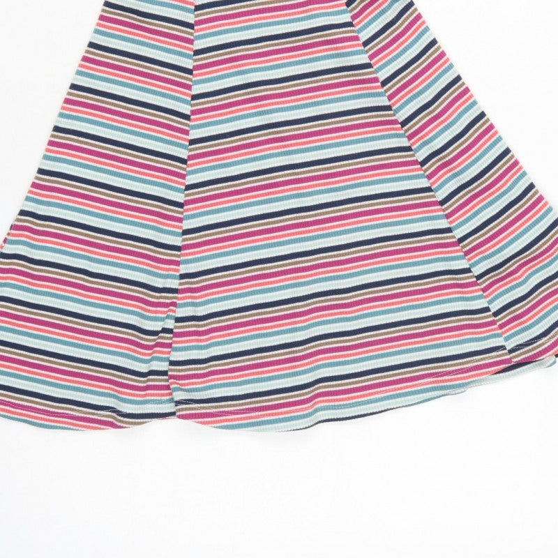 Hollister Women Multicoloured S Halter Fit & Flare Striped Dress