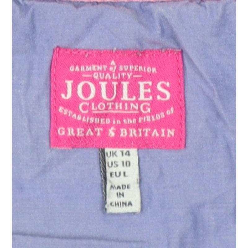 Joules Women’s Grey Stripe Cotton Pullover Sweatshirt UK 14 Pockets