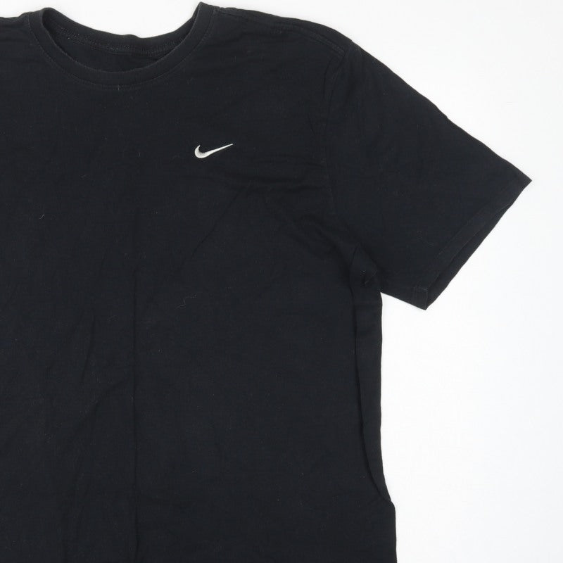 Nike Men’s Black XL Athletic Cut Swoosh Logo Crew Neck T-Shirt