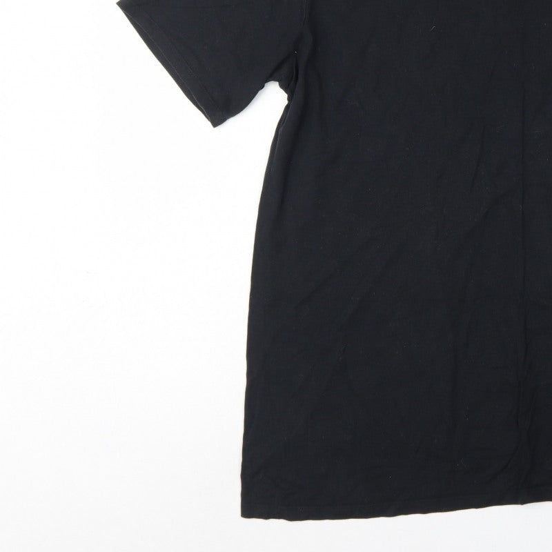 Nike Men’s Black XL Athletic Cut Swoosh Logo Crew Neck T-Shirt