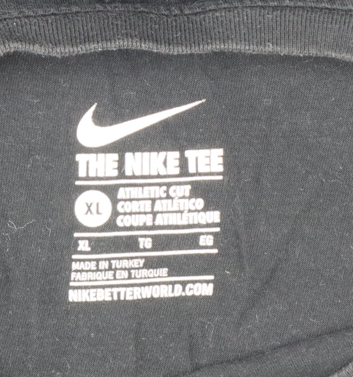 Nike Men’s Black XL Athletic Cut Swoosh Logo Crew Neck T-Shirt