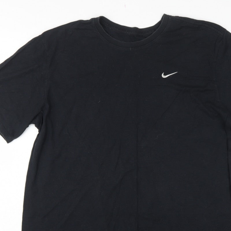 Nike Men’s Black XL Athletic Cut Swoosh Logo Crew Neck T-Shirt