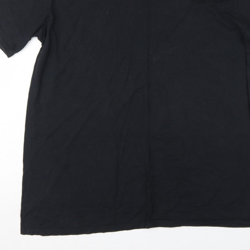 Nike Men’s Black XL Athletic Cut Swoosh Logo Crew Neck T-Shirt