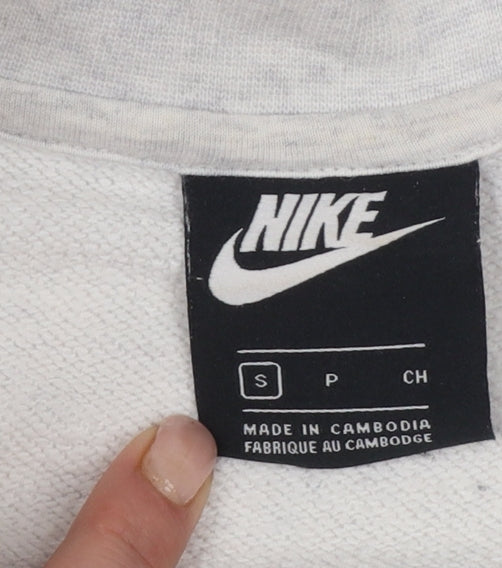 Nike Women’s Grey Small Quarter Zip Logo Sweatshirt