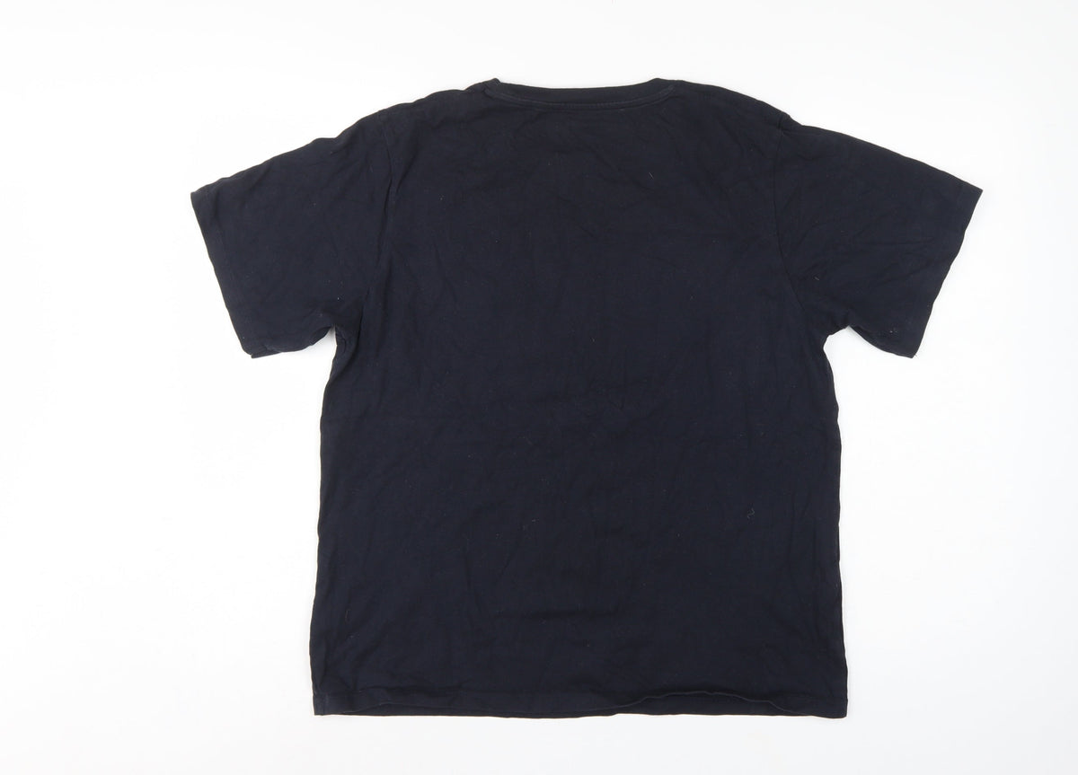 Uniqlo UT Women Black L Cassie Byrnes Floral Cotton Graphic T-Shirt
