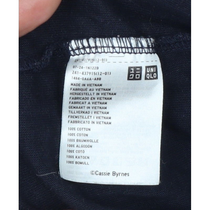Uniqlo UT Women Black L Cassie Byrnes Floral Cotton Graphic T-Shirt