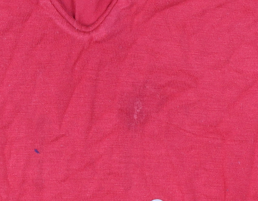 Hobbs Women Red L V-Neck 3/4 Flared Sleeve Jersey Top