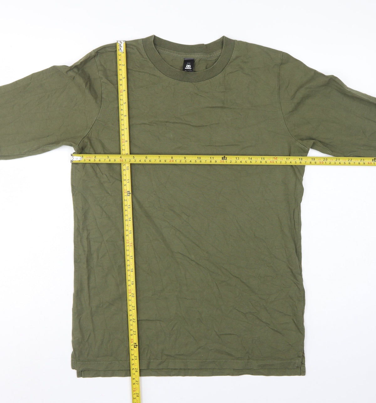 AS Colour Mens Green S Long Sleeve Crew Neck Cotton T-Shirt