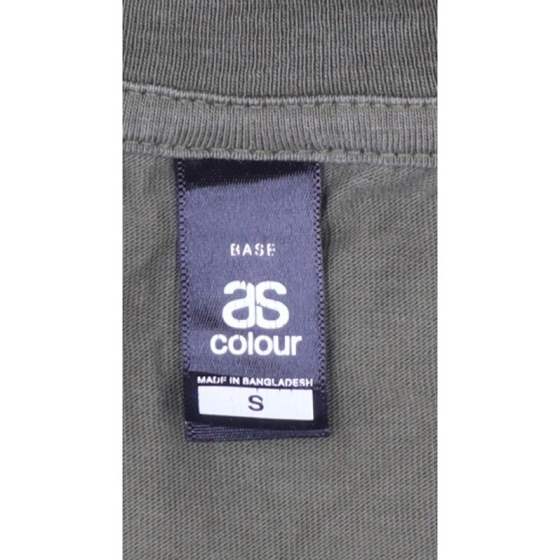 AS Colour Mens Green S Long Sleeve Crew Neck Cotton T-Shirt