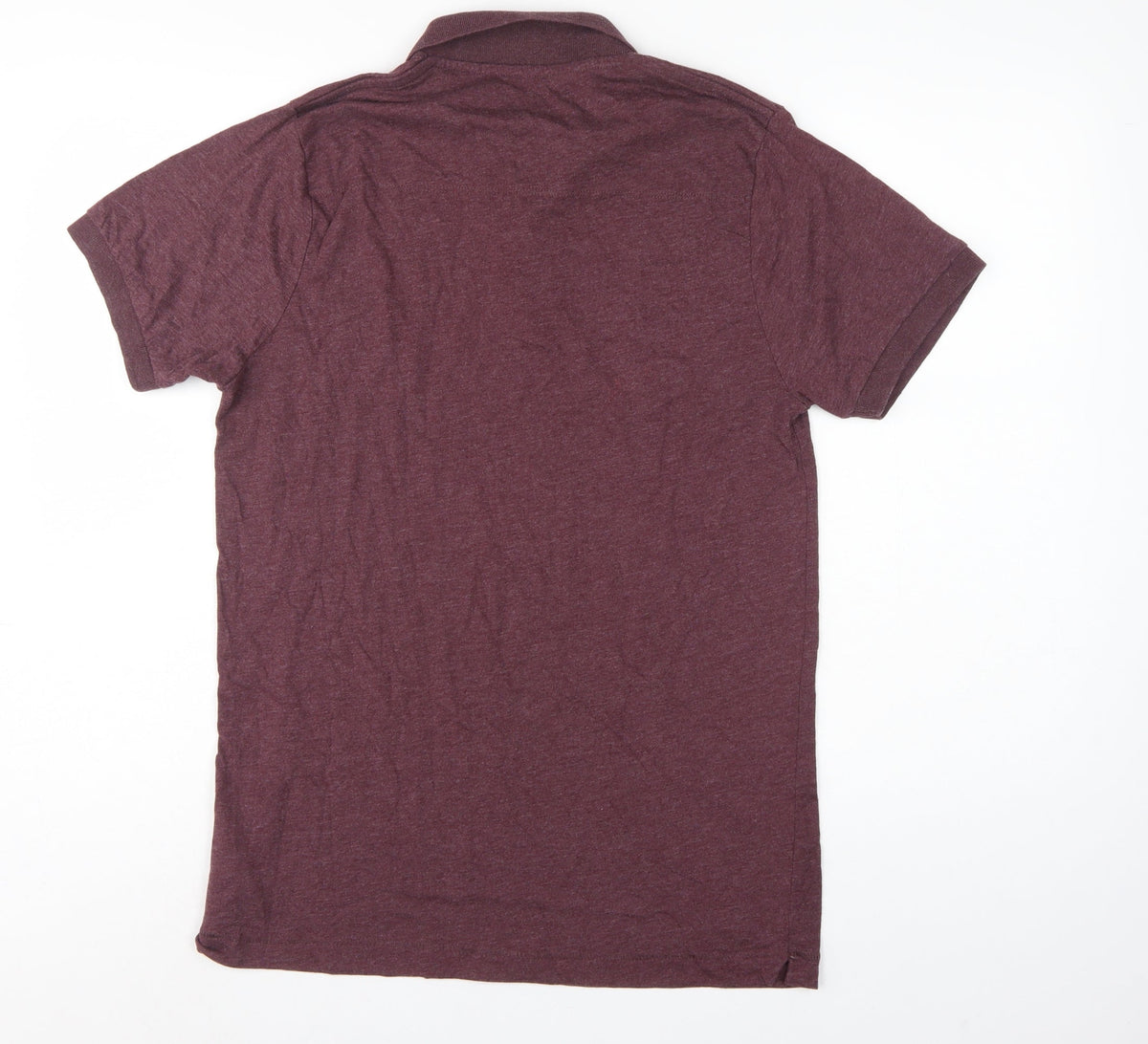 French Connection Men’s Red L Logo Cotton Blend Short Sleeve Polo