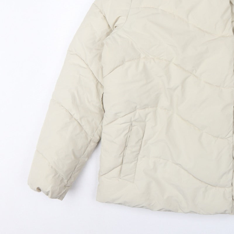 Vero Moda Women Ivory S Quilted Puffer Jacket High Neck
