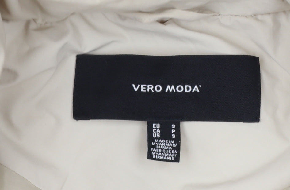 Vero Moda Women Ivory S Quilted Puffer Jacket High Neck
