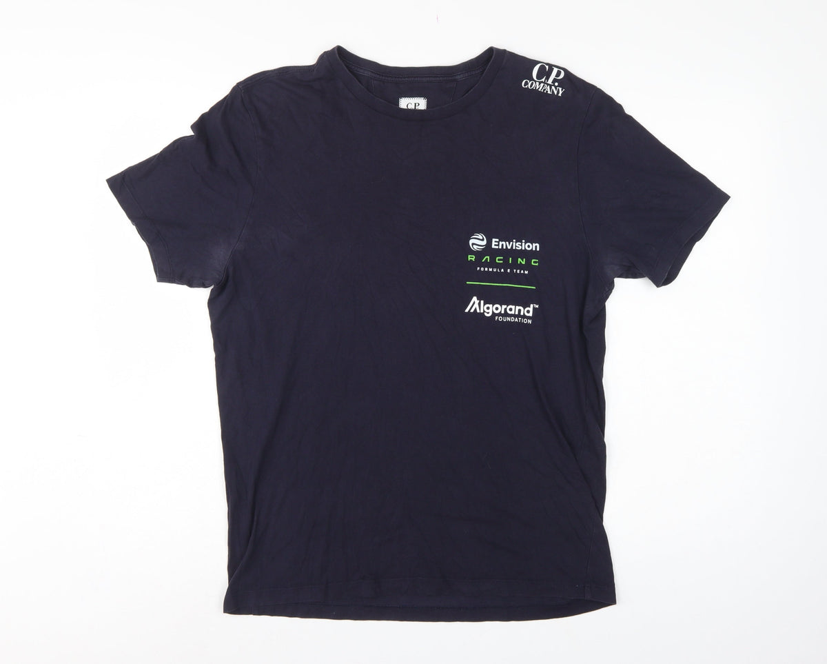 C.P. Company Mens Black L Envision Racing Formula E Logo T-Shirt