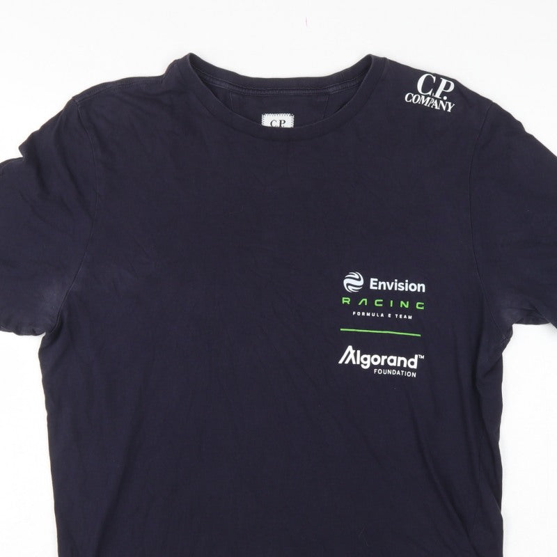C.P. Company Mens Black L Envision Racing Formula E Logo T-Shirt