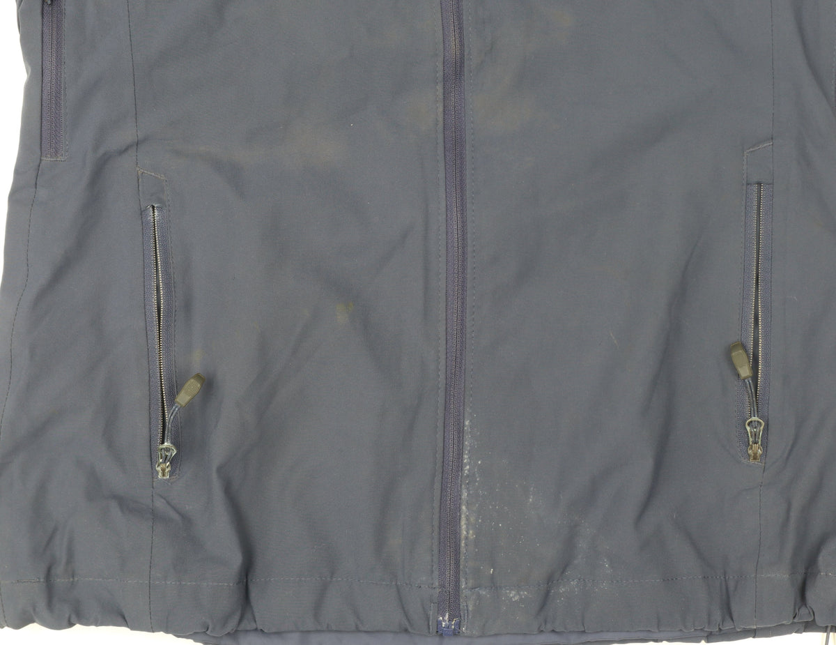 Columbia Women Blue M Omni-Tech Hooded Waterproof Rain Jacket