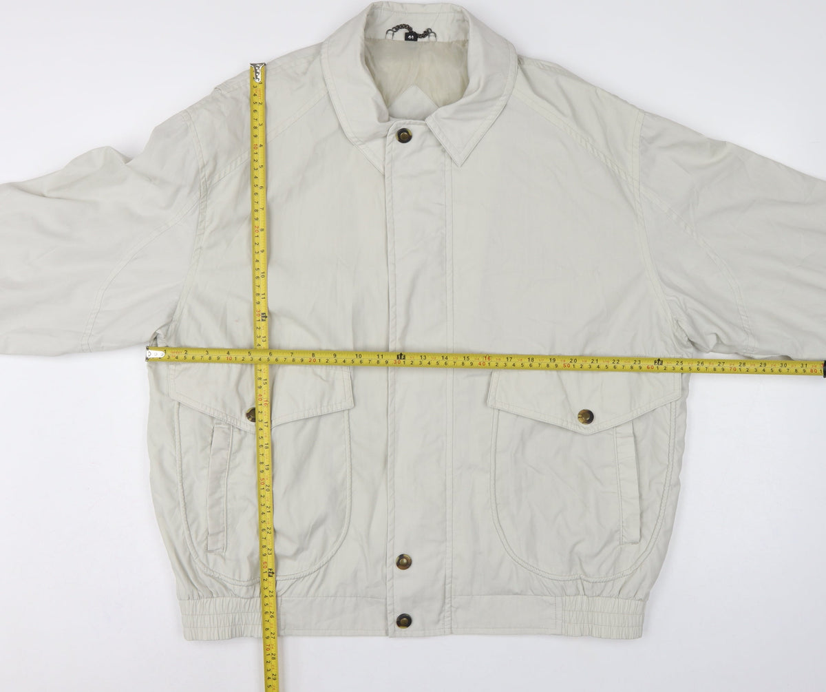 Baracuta Men’s Ivory UK 44 Harrington Basic Jacket Snap Fastening