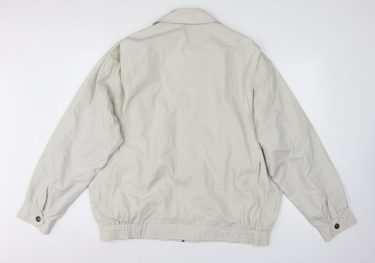 Baracuta Men’s Ivory UK 44 Harrington Basic Jacket Snap Fastening