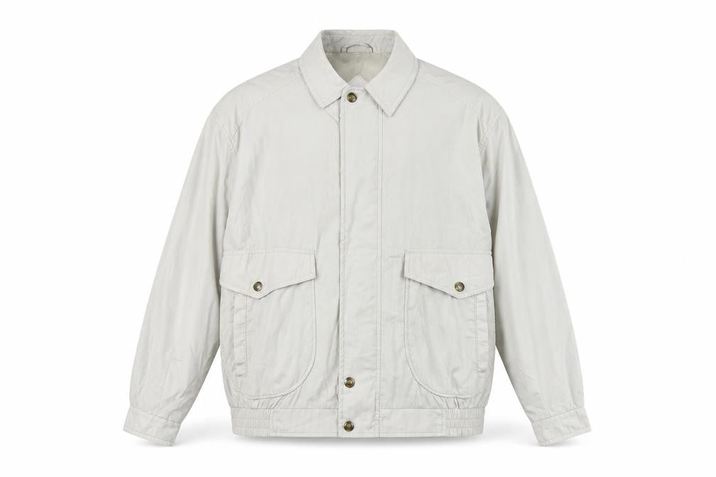Baracuta Men’s Ivory UK 44 Harrington Basic Jacket Snap Fastening