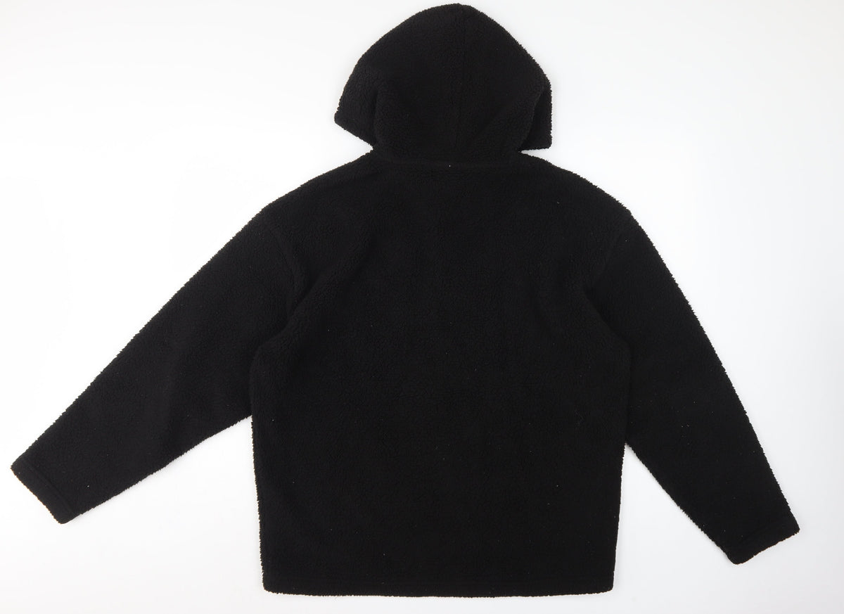 Puma Men’s Black M Sherpa Fleece 1/4 Zip Pullover Hoodie