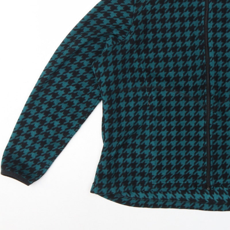 Marks & Spencer Women Green Herringbone Fleece Full Zip Jacket UK 20