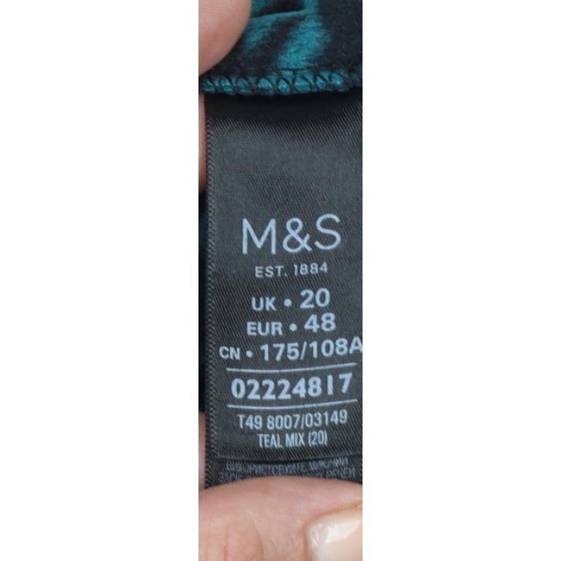 Marks & Spencer Women Green Herringbone Fleece Full Zip Jacket UK 20