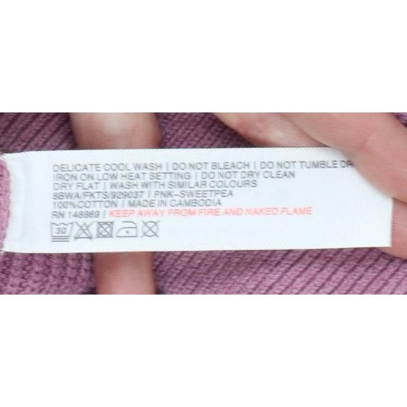 FatFace Women Pink Ivory Stripe Cotton Knit Pullover Jumper UK 10