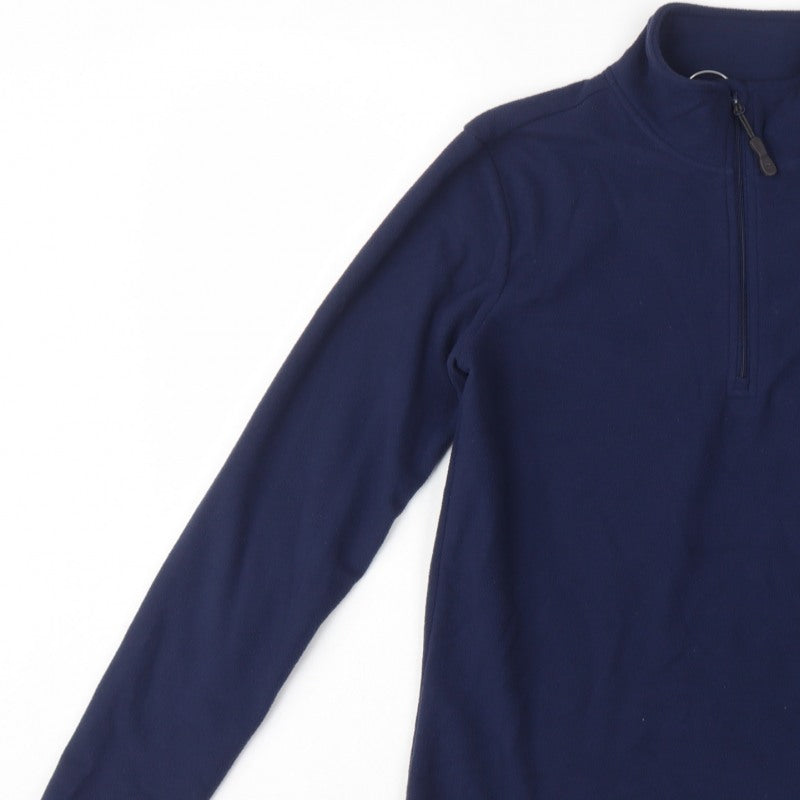 Peter Storm Women's Blue Size 12 1/4 Zip Fleece Sweatshirt Hiking
