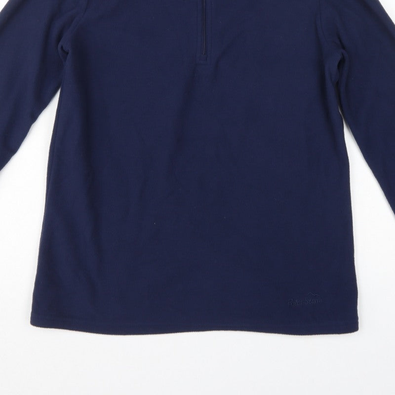 Peter Storm Women's Blue Size 12 1/4 Zip Fleece Sweatshirt Hiking