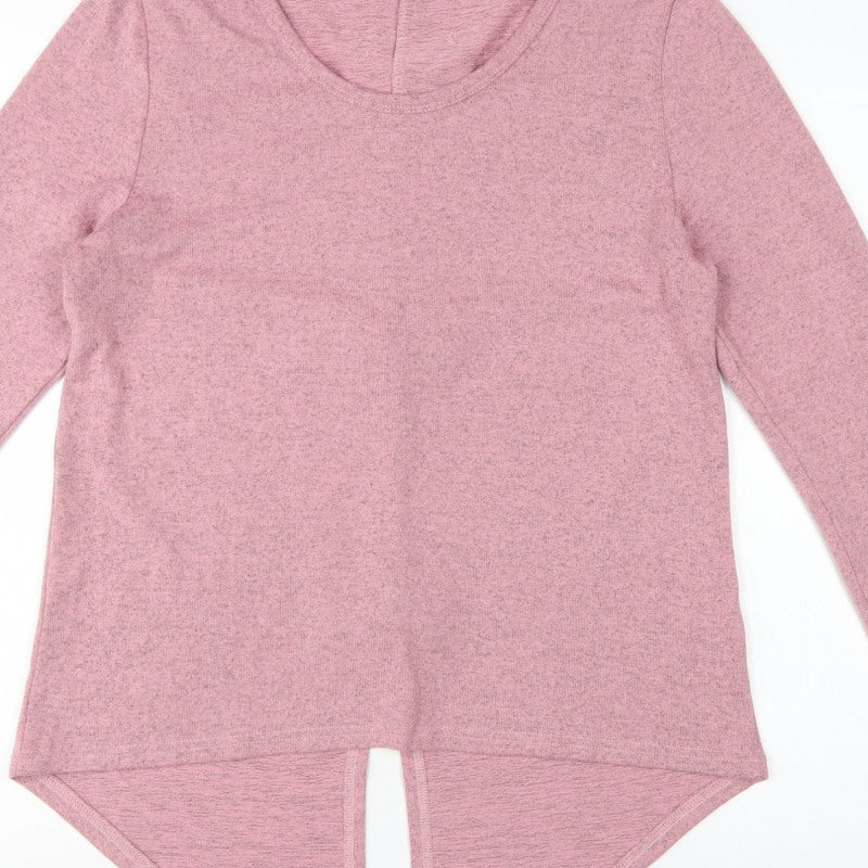 Roman Women Pink Size 16 Tunic Blouse Long Sleeve Bow Back Stretch