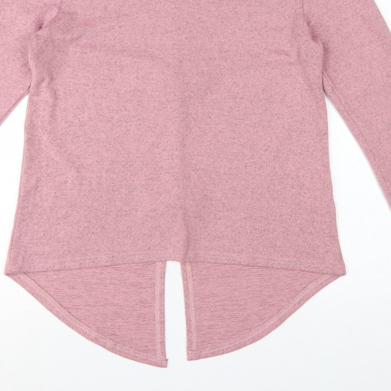 Roman Women Pink Size 16 Tunic Blouse Long Sleeve Bow Back Stretch
