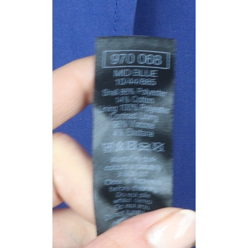 M&Co Women’s Blue Size 14 Long Hooded Parka Coat Drawstring