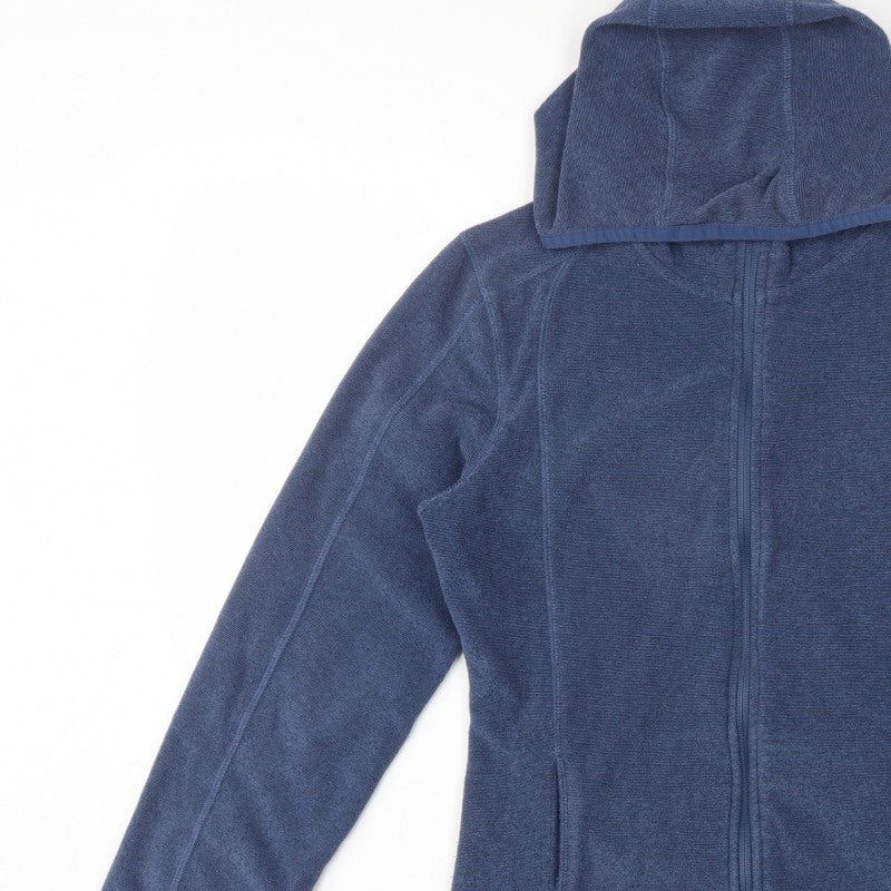 Mountain Warehouse Womens Blue UK 12 Basic Hooded Fleece Jacket