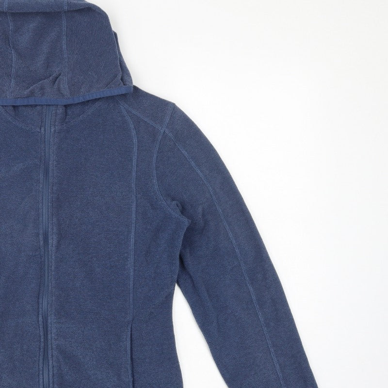 Mountain Warehouse Womens Blue UK 12 Basic Hooded Fleece Jacket