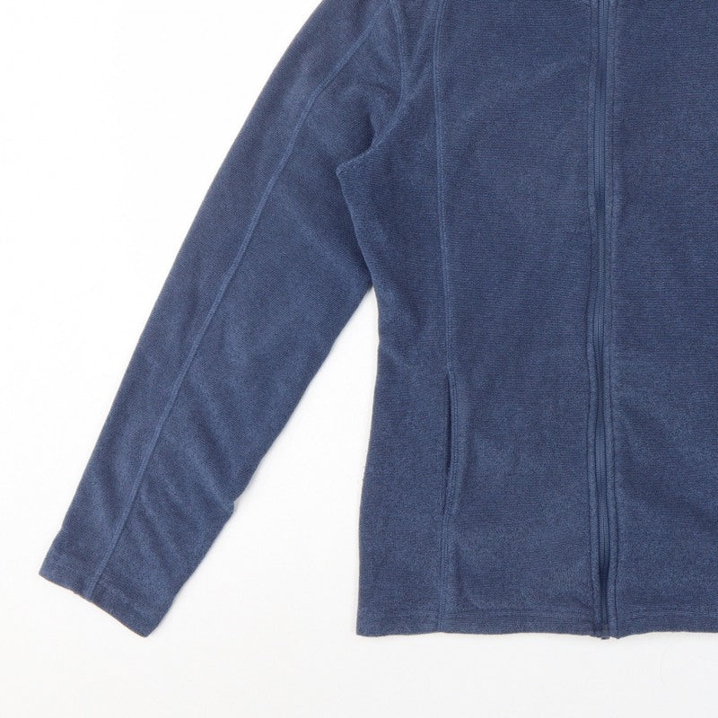 Mountain Warehouse Womens Blue UK 12 Basic Hooded Fleece Jacket