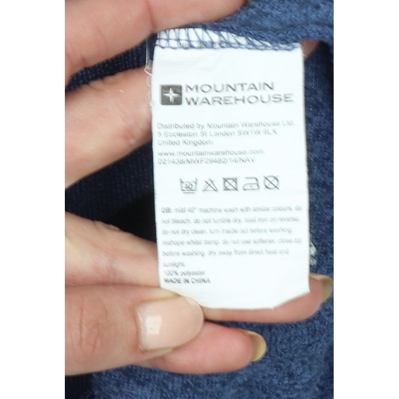 Mountain Warehouse Womens Blue UK 12 Basic Hooded Fleece Jacket